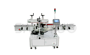 Double head diagonal seal labeling machine